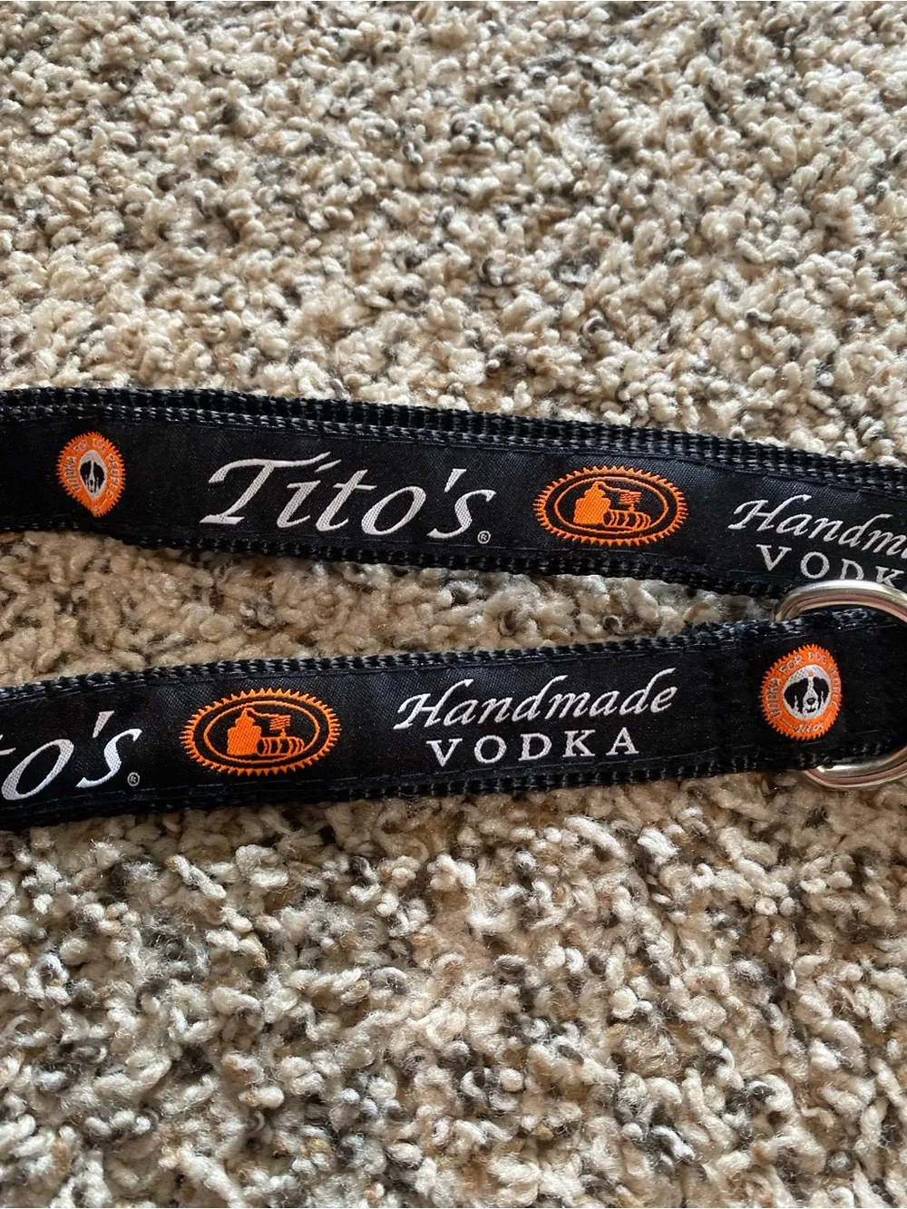 Tito's Handmade Vodka Black Logo Dog Collar